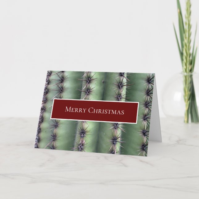 Cartão Desert Southwest Christmas Cactus (Frente)