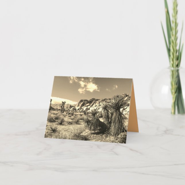 Cartão Deserto em Sépia (Frente)