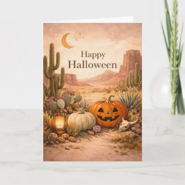 Cartão Deserto Sage Cactus Halloween