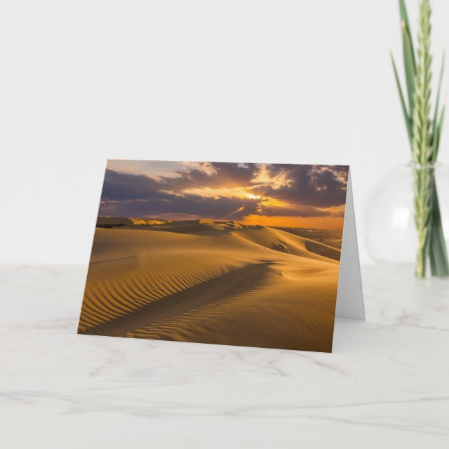 Cartão Deserts | Landscape of Sand Dunes (Frente)