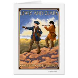Cartão Desfiladeiro de Lewis e de Clark - de Rio