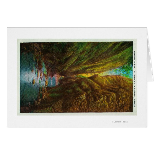 Cartão Desfiladeiro de Oneonta no desfiladeiro do rio Col (Frente Horizontal)