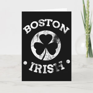 Cartão Desfile Irlandês do Dia de São Patrício em Boston
