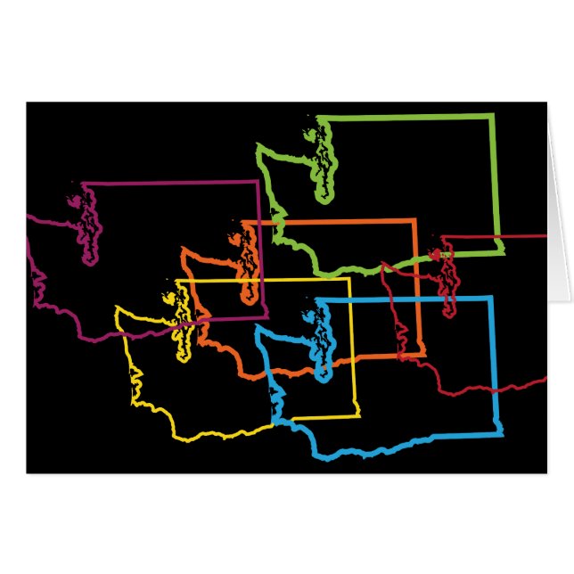 Cartão desfoque do orgulho de washington (Frente Horizontal)