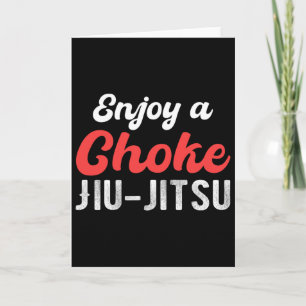 Cartão Desfrute de um estrangulamento Jiu Jitsu Judô Boxe
