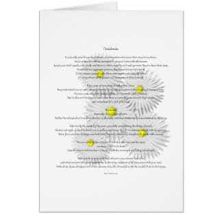 Cartão Desiderata com margaridas