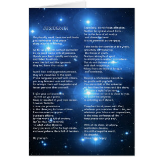 Cartão Desiderata em Pleiades Galaxy