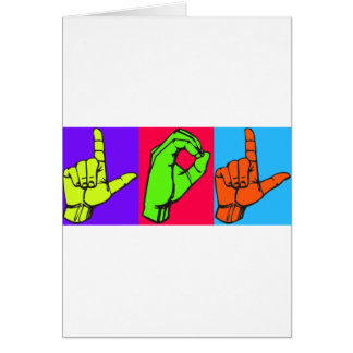 Cartão Design #2 do linguagem gestual de LOL ASL