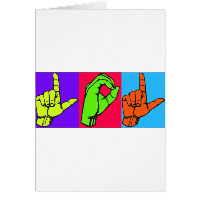 Cartão Design #2 do linguagem gestual de LOL ASL (Frente)