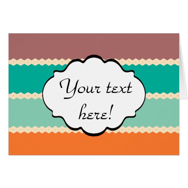 Cartão Design abstrato de linhas Rhombus (Frente Horizontal)