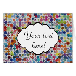 Cartão Design abstrato de splatters coloridos