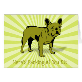 Cartão Design artístico da raça do cão do buldogue