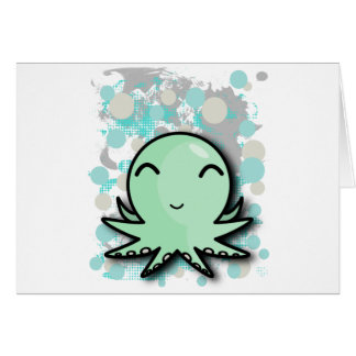 Cartão design bonito do polvo