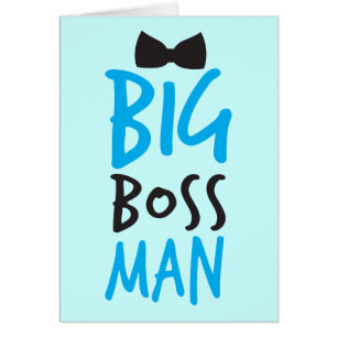 Cartão Design Bossy agradável do homem do chefe grande