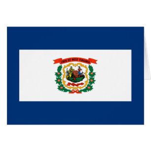 Cartão Design da bandeira do estado de West Virginia