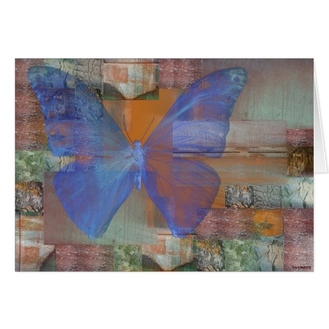 Cartão Design da borboleta (Frente Horizontal)