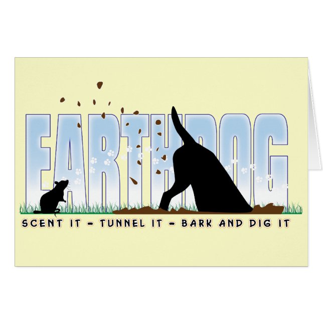 Cartão Design da cor de Earthdog (Frente Horizontal)