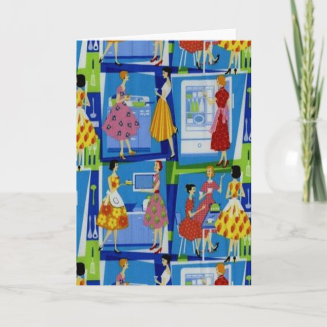 Cartão design da dona de casa do 50 (Frente)