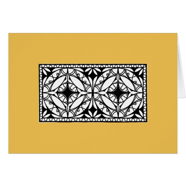 Cartão Design da grade do ferro, 1912; Estilo modernista (Frente Horizontal)