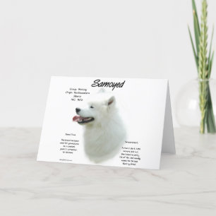 Cartão Design da história do Samoyed