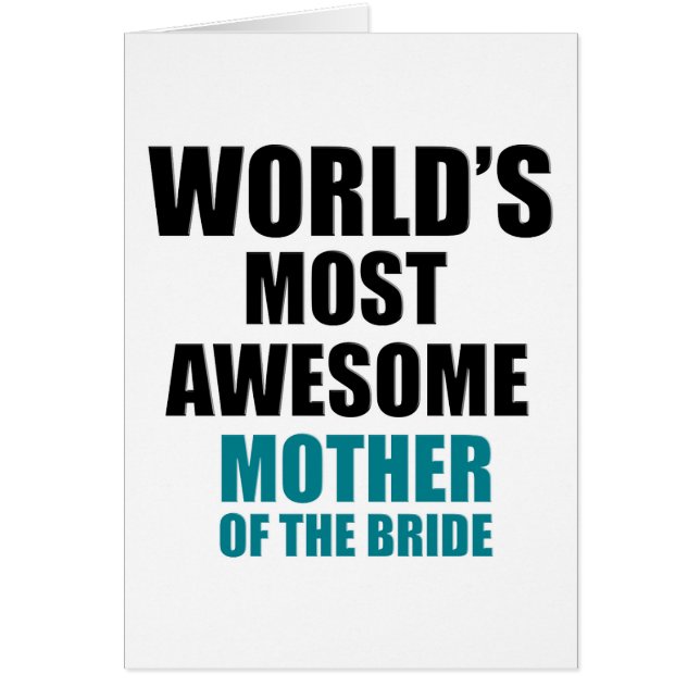 Cartão Design da mãe da noiva (Frente)