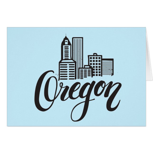 Cartão Design da tipografia de Oregon (Frente Horizontal)
