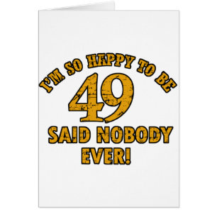 Cartão Design das pessoas de 49 anos