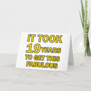 Cartão design de 19 anos