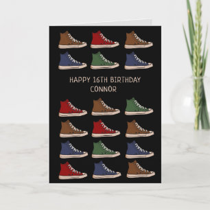 Cartão Design de aniversário para calçados de tênis de al