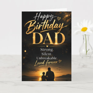 Cartão Design de Aniversário Preto e Dourado Aniversário