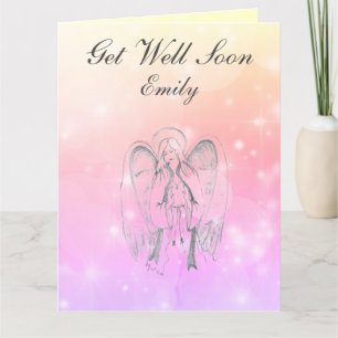 Cartão Design de Anjo Personalizado Fique Bem