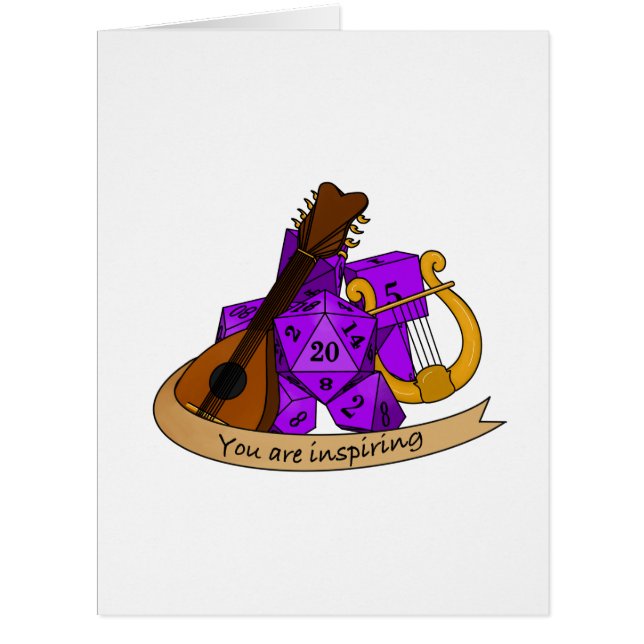 Cartão Design de Bard Dice (Frente)