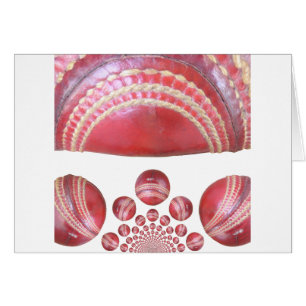 Cartão Design de bola de críquete vermelho internacional 