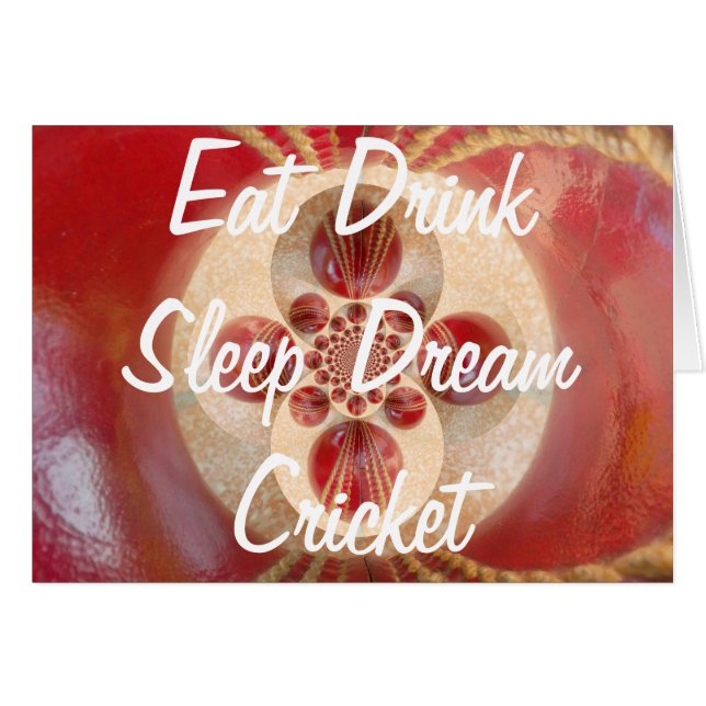 Cartão Design de bolas de críquete vermelhas (Frente Horizontal)