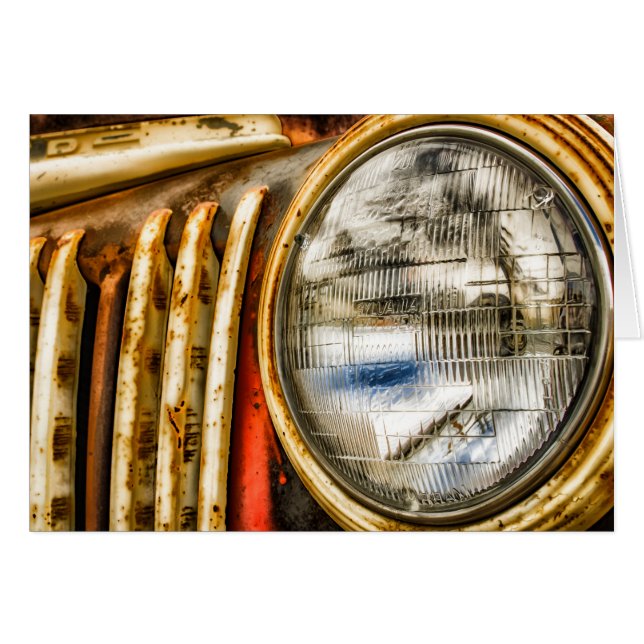 Cartão Design de Caminhão Antigo (Frente Horizontal)