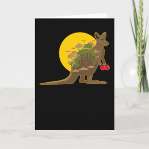 Cartão Design de Canguru Cangurus Austrália Presente Mars