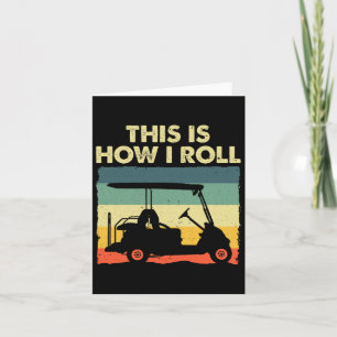 Cartão Design De Carrinho De Golfe Engraçado Para Homens