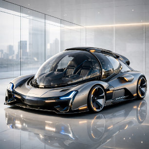 Cartão Design de Carro Conceito de Alta Tecnologia Futuri