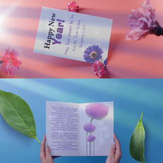 Cartão Design de Citação de Compras Divertido Feliz Ano N