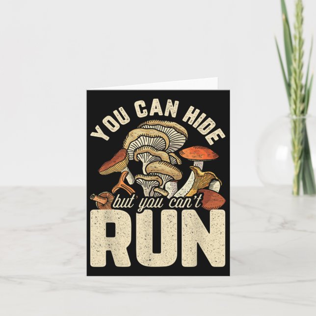 Cartão Design de Cogumelo Engraçado que você pode esconde (Frente)