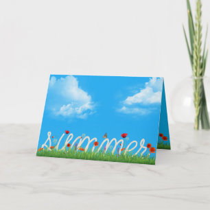 Cartão design de corda de verão com cocô