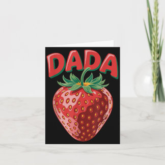 Cartão Design de Dada de Morango Fofo para Pais Divertido