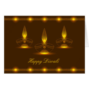 Cartão Design de Diwali decorativo