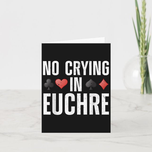 Cartão Design de Euchre engraçado para homens e mulheres  (Frente)