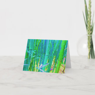 Cartão Design de Floresta Bamboo de Notecard vazio