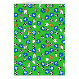 Cartão Design de futebol com camisas azuis