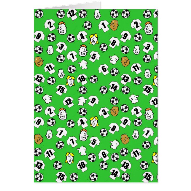 Cartão Design de futebol com camisas em branco (Frente)