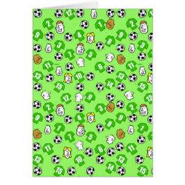 Cartão Design de futebol com camisas verdes