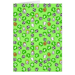 Cartão Design de futebol com camisas verdes