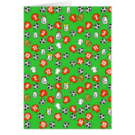 Cartão Design de futebol com camisas vermelhas